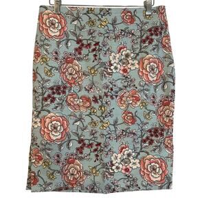 NWOT Loft Floral Pencil Skirt Office Garden Party Feminine 6P